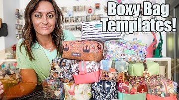 The MOST POPULAR Classic Boxy Bag Made 4 Ways With Fabric and Clear Vinyl - Using Templates!