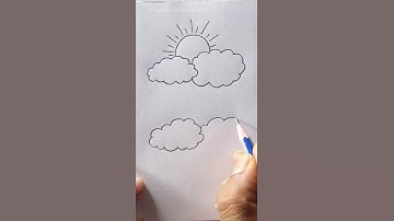 #sun ☀🌞 #Rain💧💧 #sky 🌨 #clouds ☁ #drawing  #short #reels #rongdhonuartanddrawing