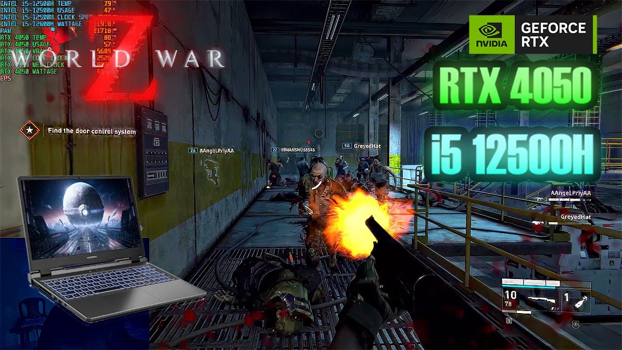 Colorful Evol P15 i5 - 12500H RTX 4050 Gaming Test | World War Z Ultra Settings