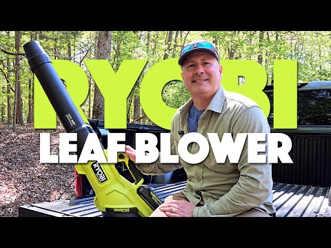 Ryobi 40V Brushless Leaf Blower, 600CFM 4maH, Whisper Series — video thumbnail
