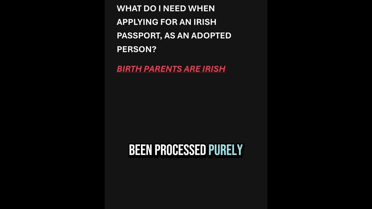 What do I need as an adopted person for Passport or FBR process.