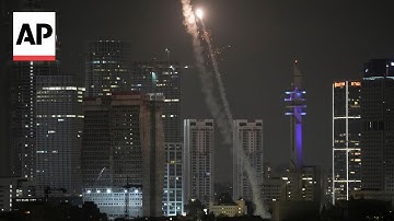 Missiles launched from Iran are intercepted over Tel Aviv in Israel