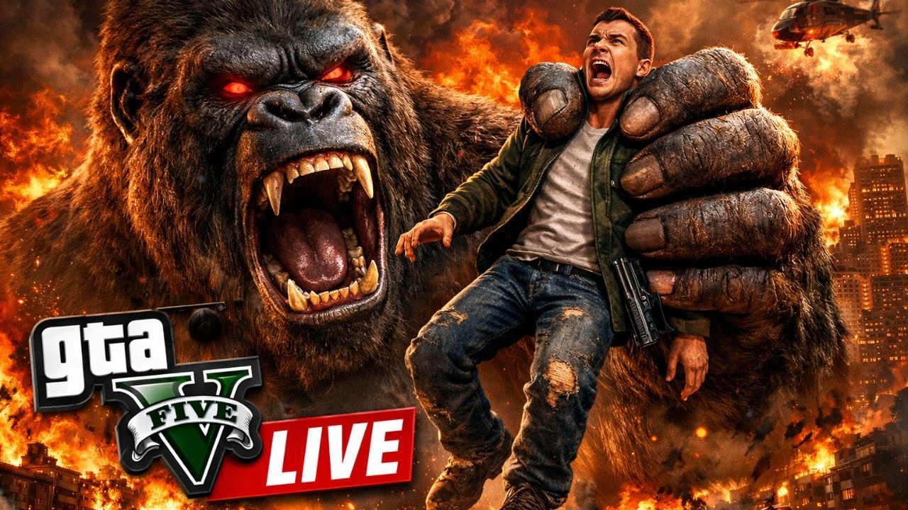 🔥 GTA 5 LIVE 🦍 KING KONG RAMPAGE! Destroying Los Santos in 4K! 😈🔥#gta #gta5 #gtav