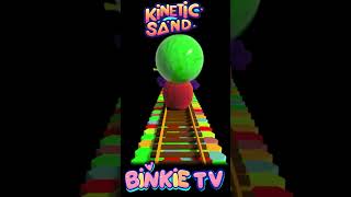 Bowling Ball Adventures: Jumping Fun with Kinetic Sand Fruits!  #learningforkids screenshot 3