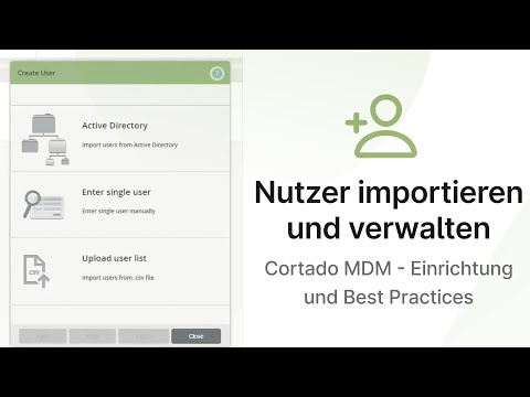 Nutzer importieren und verwalten