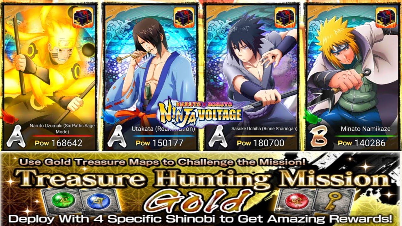 Freakin Finally - Treasure Hunting Mission (GOLD Map) | Naruto X Boruto Ninja Voltage