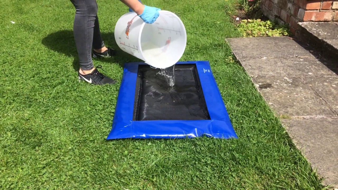 How to fill and use a disinfectant mat