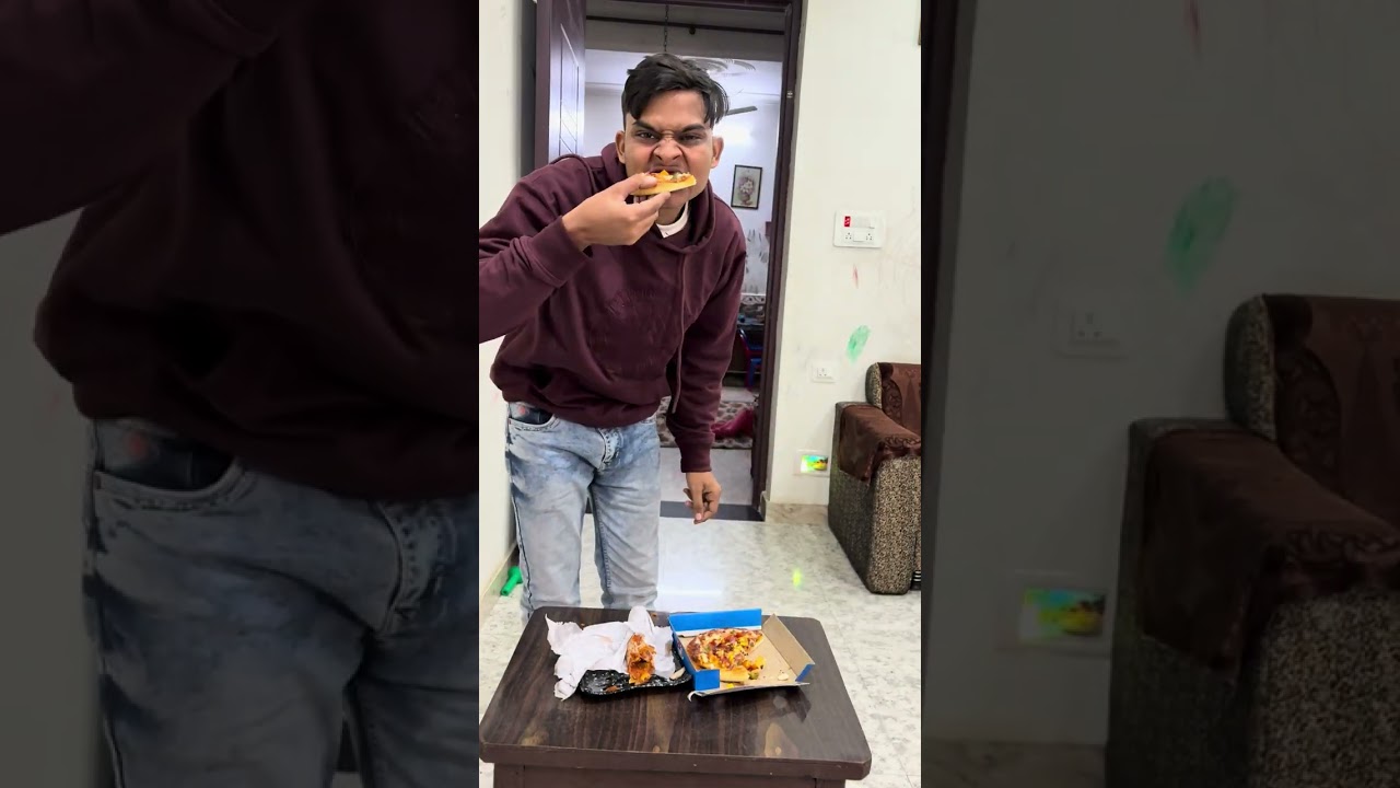 Kebab Paratha and pizza challenge🤤🤤