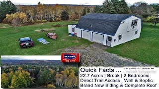 Land, Home In Maine Property For Sale Video | 22.7 Acres On Sled ATV Trails MOOERS REALTY