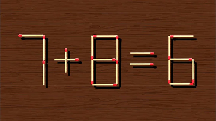 Turn the wrong equation 7+8=6 into correct, Matchstick puzzle