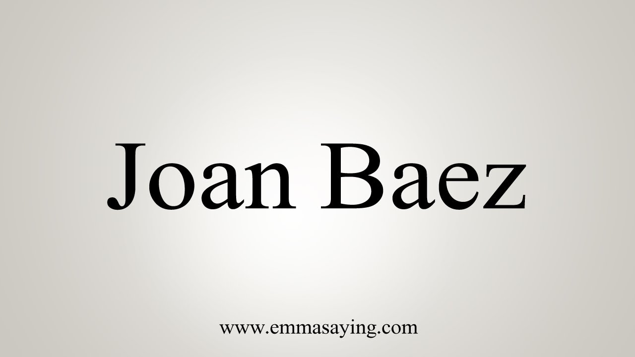 How To Pronounce Joan Youtube