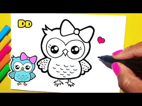 Como desenhar um animal fofo de desenho animado kawaii, Ecky O