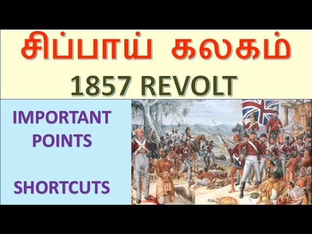 Tnpsc Group 2 History Sippai Kalagam 1857 Revolt Sepoy Mutiny Youtube