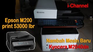 Epson M200 mencapai 53 ribu lembar,  Unboxing Mesin Baru Kyocera M2040dn