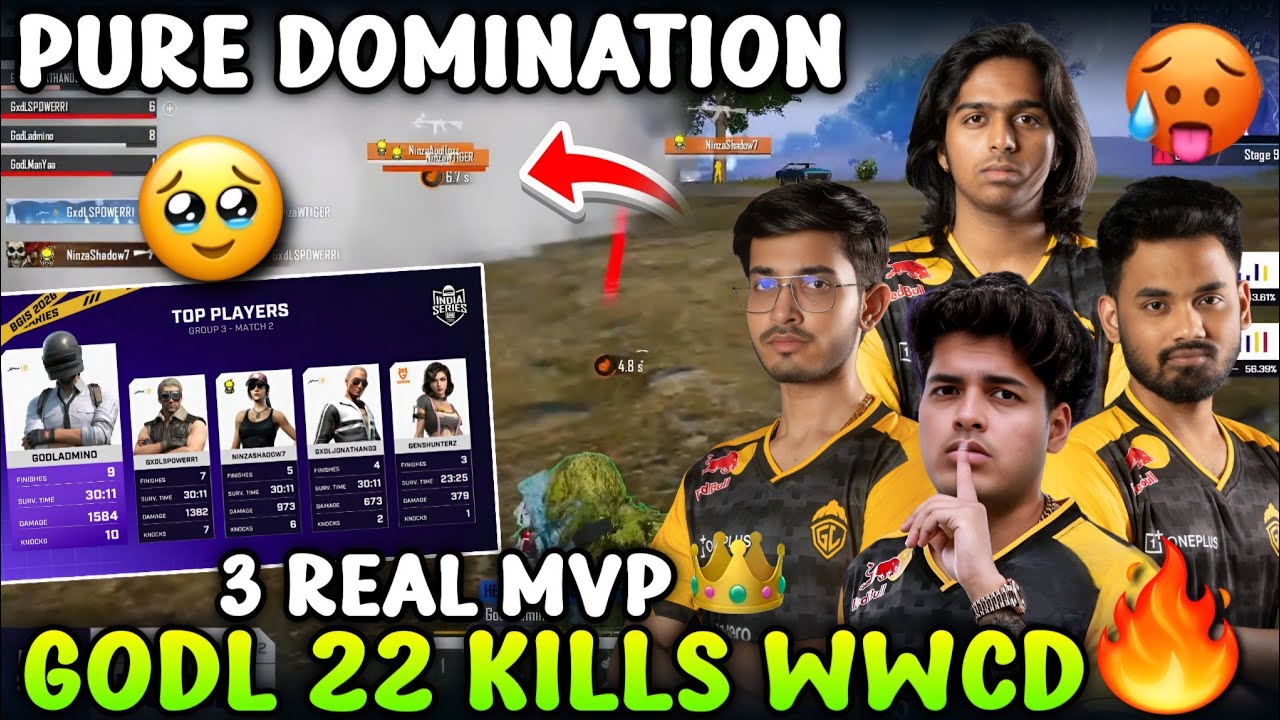 GODL 22 KILLS FIRST WWCD IN BGIS 🥹🤫 3 MVP IS REAL 🔥 SPOWER ADMINO DUO OF DISTRUCTION 💥JONATHAN MANYA
