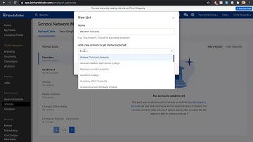 School Lists: Handshake Premium