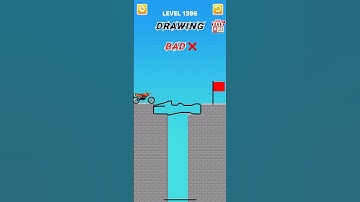Draw bridge puzzle game level 1396 #gaming #drawing #Shorts