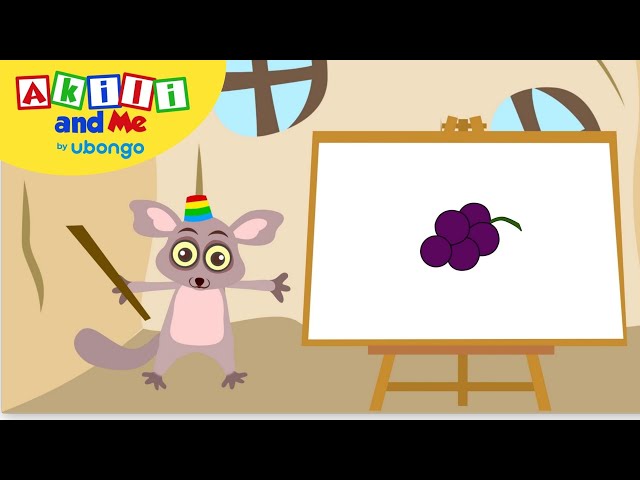 Draw Grapes | Arts and Crafts with Akili | Kids Cartoons
