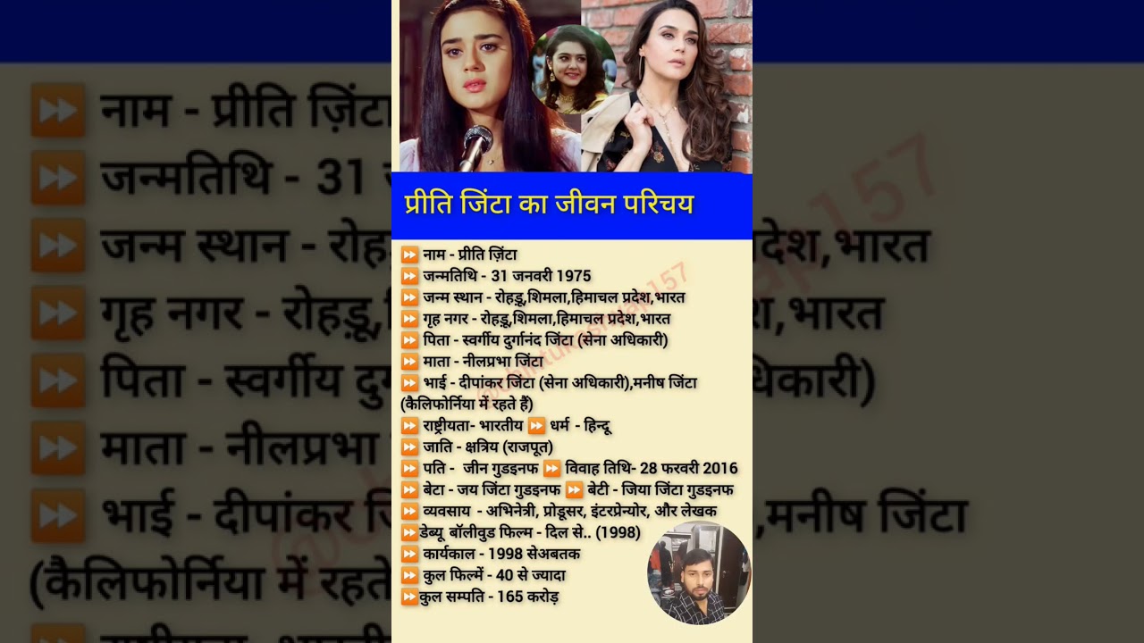 प्रीति जिंटा का जीवन परिचय// 