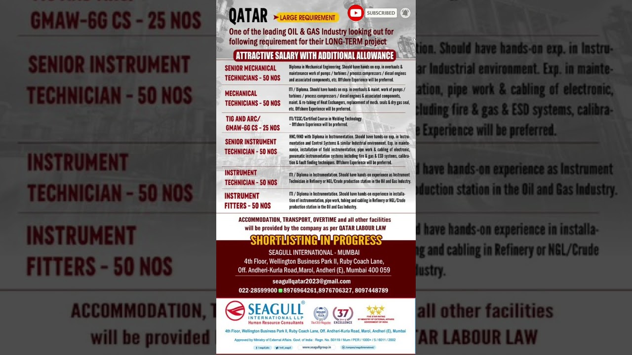 Free Qatar Job Vacancy 2023 🤑🤩👍 