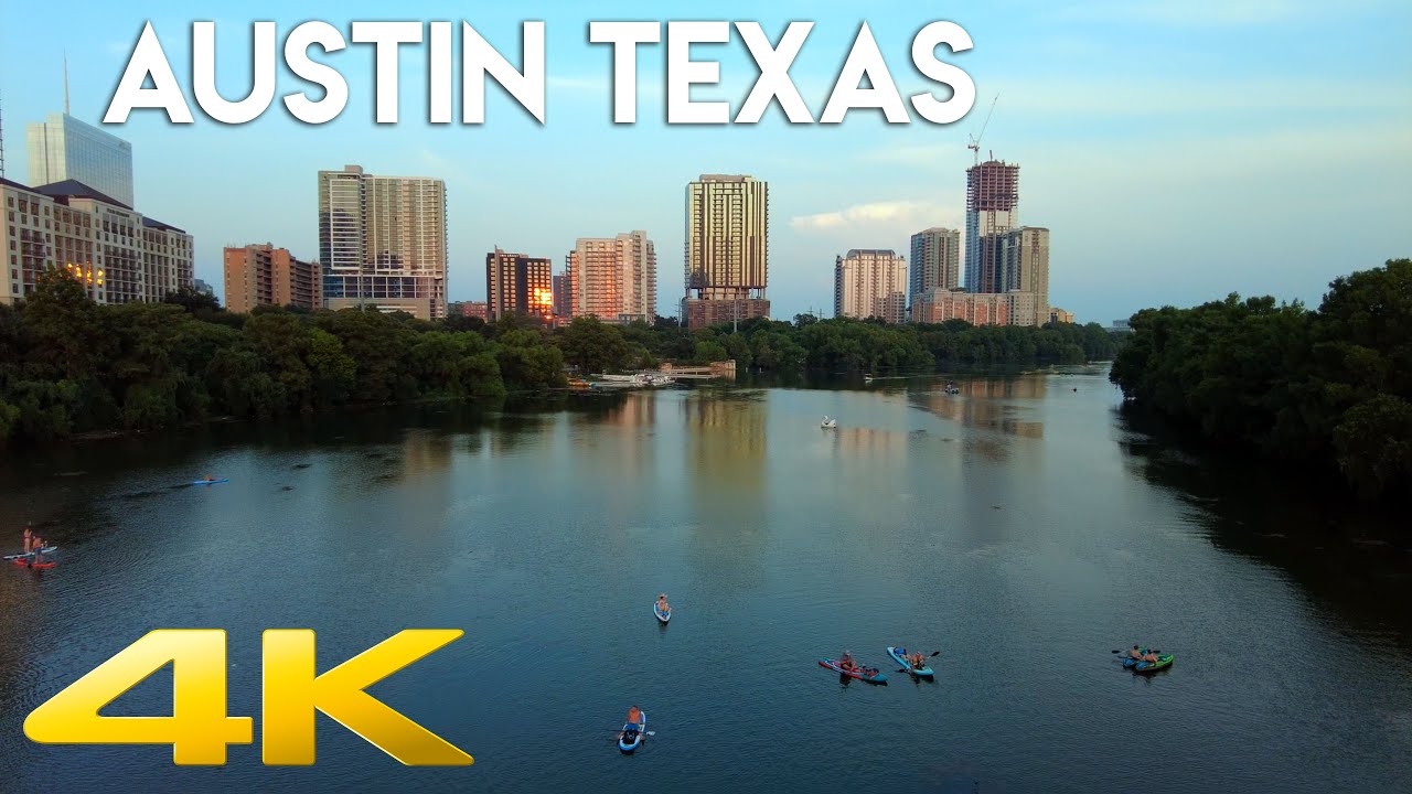 Austin Texas Downtown Congress Ave 4k UHD Walking Video