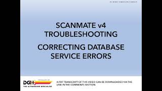 Famous Scanmate v4. Troubleshooting Database Service Errors Wealth