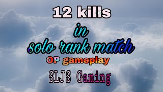 Solo gameplay | 12 kills | Garena Free fire | SLJS GAMING