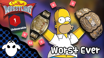 The Most Legendary Terrible Simpsons Game | Simpsons wrestling PS1