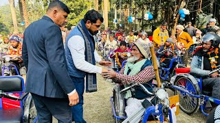 76 Tricycles, Over 100 Happy Faces An Effort By Mp Chandrashekhar Azad