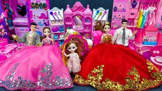 20 Minutes Satisfying Unboxing Barbie Doll Double Wedding Room, Wedding Dress PlaySet Review Toys