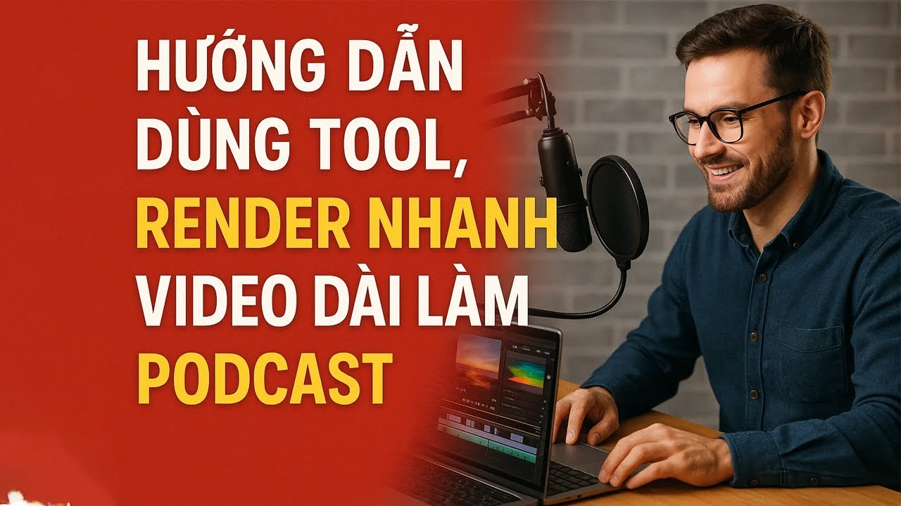 Hướng dẫn dùng tool edit render nhanh video dài làm podcast
