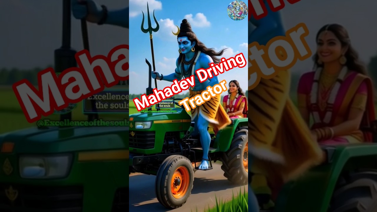 🕉️ Mahadev Driving A Tractor With Full Speed | AI Creative Mythological Fun Short | 