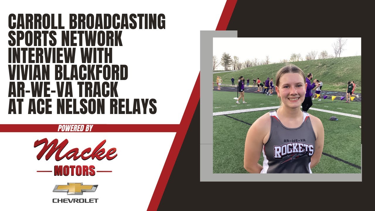 Carroll Broadcasting Sports Network interview with Vivian Blackford of Ar-We-Va after 800 Meters 
