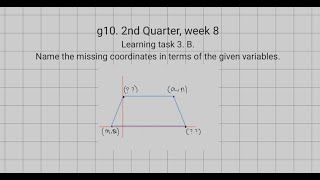 g10. trapezoid. find the missing coordinates. lesson 2