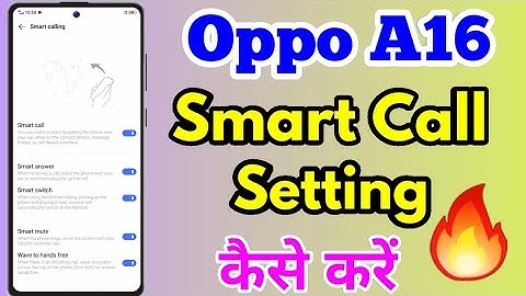 How To Smart Call Oppo A16 | Oppo A16 Automatic Answer Call