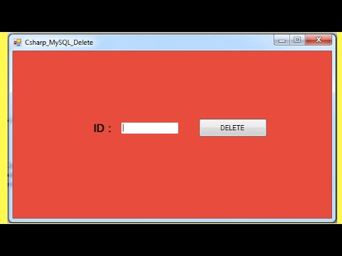 C# & MySQL - How To Delete Data From MySQL Database Using C# [ With Source Code ]