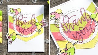 Hummingbird Thank You Card by Pretty Pink Posh