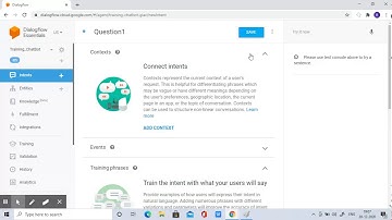 DialogFlow: Learn how to develop Chatbot  Part-1