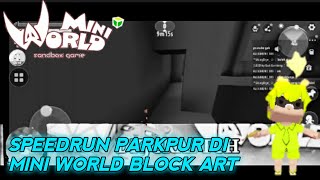 Speedrun Parkour Di Mini World Block Art