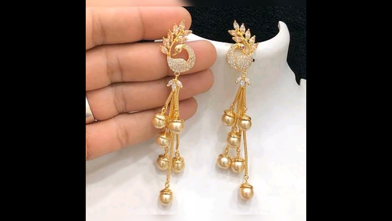 Paliwal Jewellers 22k (916) Metal Yellow Gold Sui Dhaga Earrings for Women,  Yellow : Amazon.in: Fashion