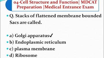 Cell structure and function | cell biology | biology mcqs for mdcat |  mdcat preparation | cell