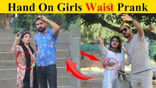 Waist Touching Prank On Cute Girl's - Epic Reaction