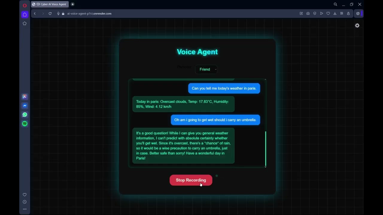 AI Voice Agent — Real-Time Conversational Assistant