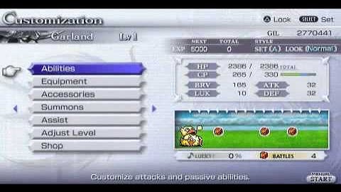 [ENG] Dissidia 012 [duodecim] - Final Fantasy - Fast leveling/EXP farm trick