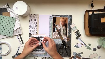 12x12 Scrapbook Process: Look! Nine Months 1