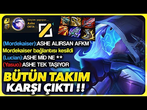 MONTAJLI VİDEO !! ASHE MİD !! BANA GÜVENMEDİ OYUNDAN ÇIKTI !! EFSANE 4V5 !! | Ogün Demirci