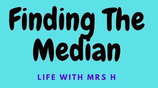 MATH MADNESS // FINDING THE MEDIAN