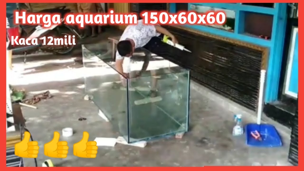 Aquarium 150x60x60 beserta harga dan pembuatan Aquariumnya  