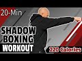 20 minutes de combos et exercices de boxe   brule 220 calories avec ce shadow boxing workout