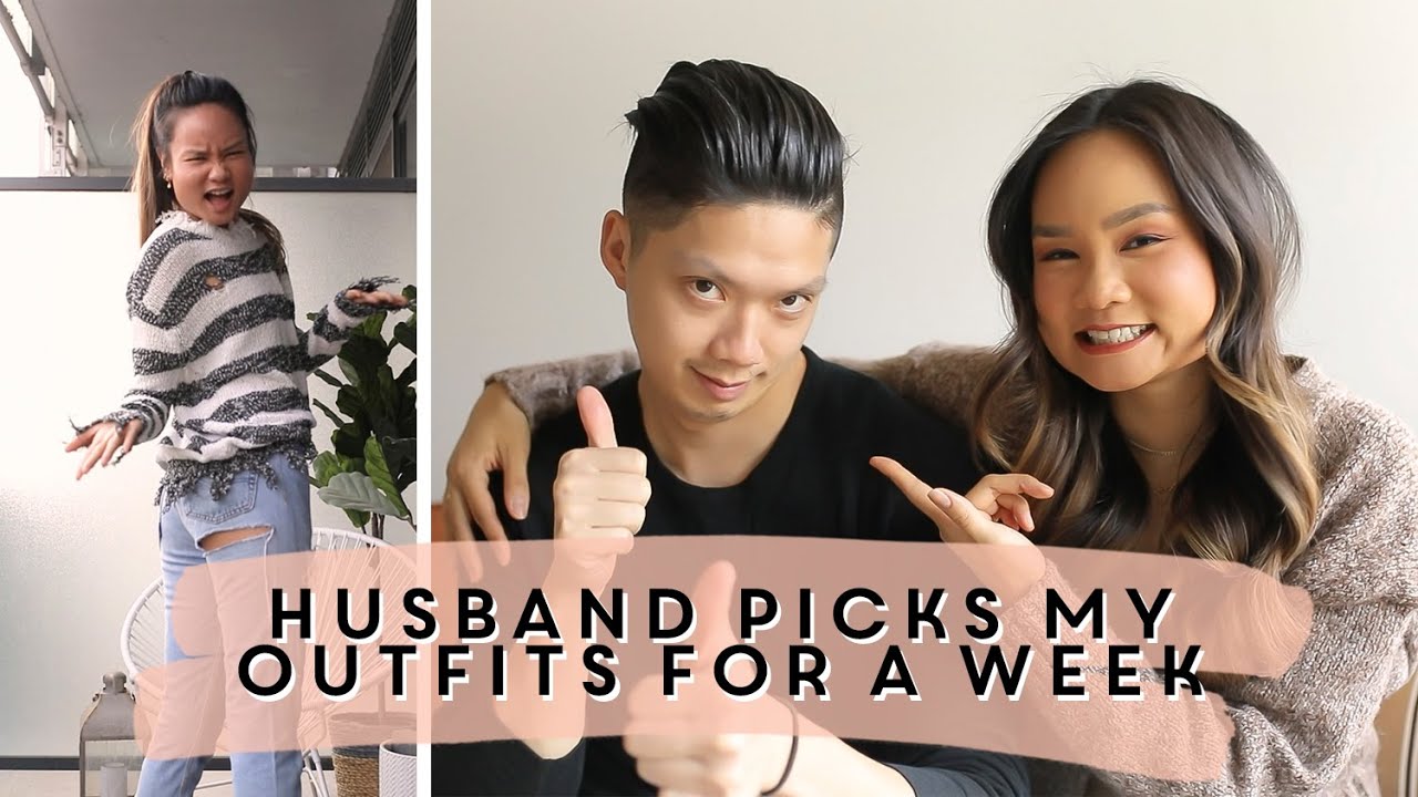MY HUSBAND PICKS MY OUTFITS FOR A WEEK | Victoria Hui